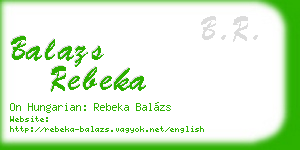 balazs rebeka business card